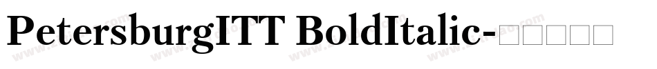 PetersburgITT BoldItalic字体转换